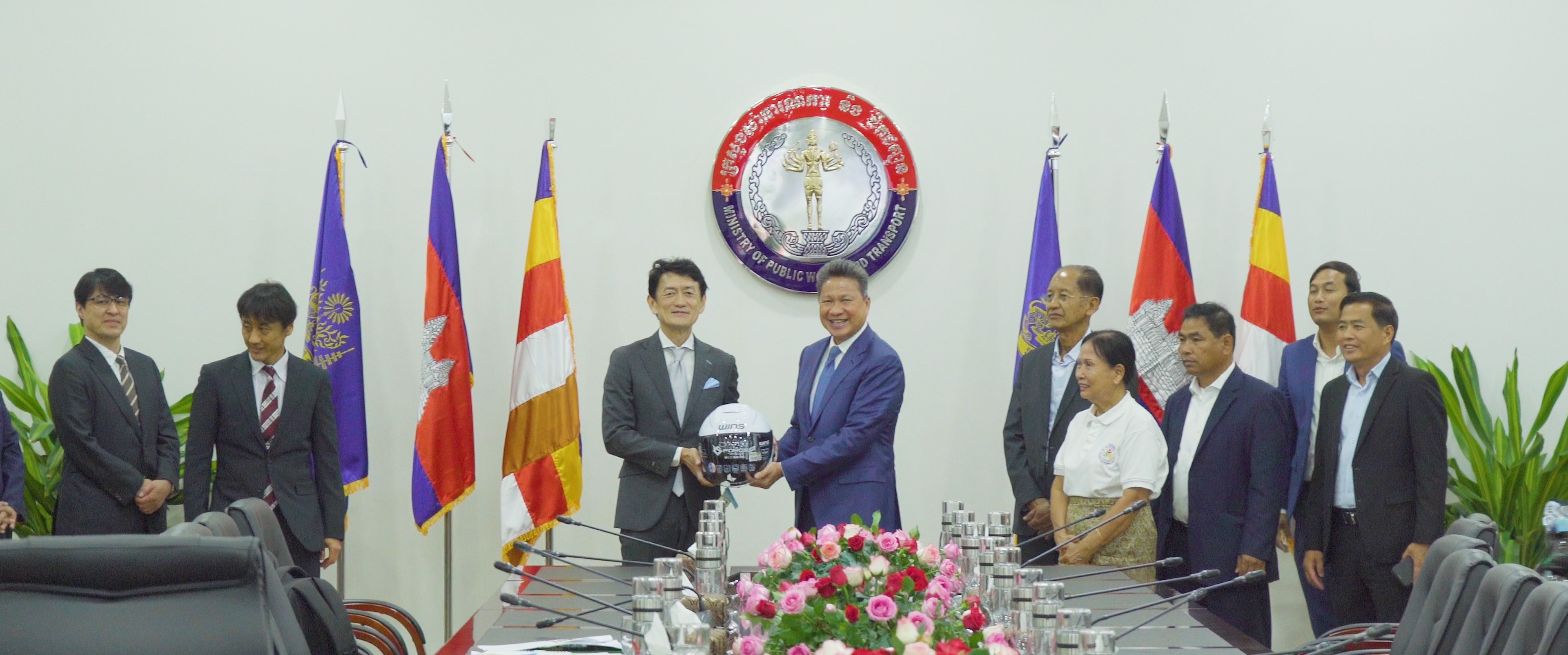 Helmets Donation to Motorcycle Users in Cambodia through the Ministry of Public Works and Transport​